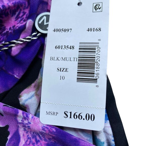 Magicsuit One Piece Swimsuit Size 10 Purple Floral Slimming Wrap Underwire $166 - Picture 5 of 10
